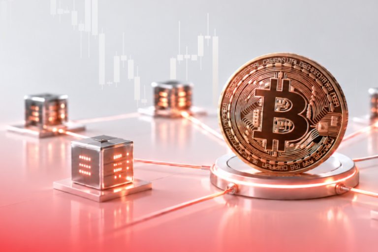 Criptomoeda com símbolo da Bitcoin